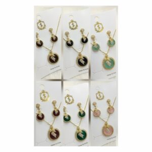 Musq Collection – Elegant Round Pendant Necklace Set